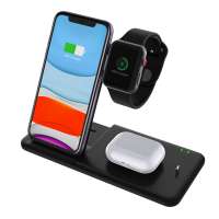 Cellphone Holder Fast Charging Dock Desktop Multi Function Wireless Charger Stand 4 in 1