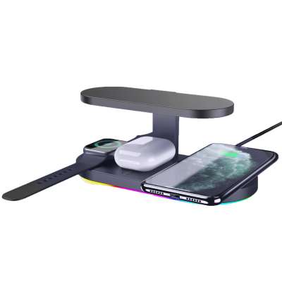 2020 Qi Universal Charger Wireless Stand 4 In 1 Coil Wireless Fast Charger